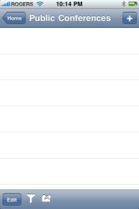 Empty Public Conferences folder